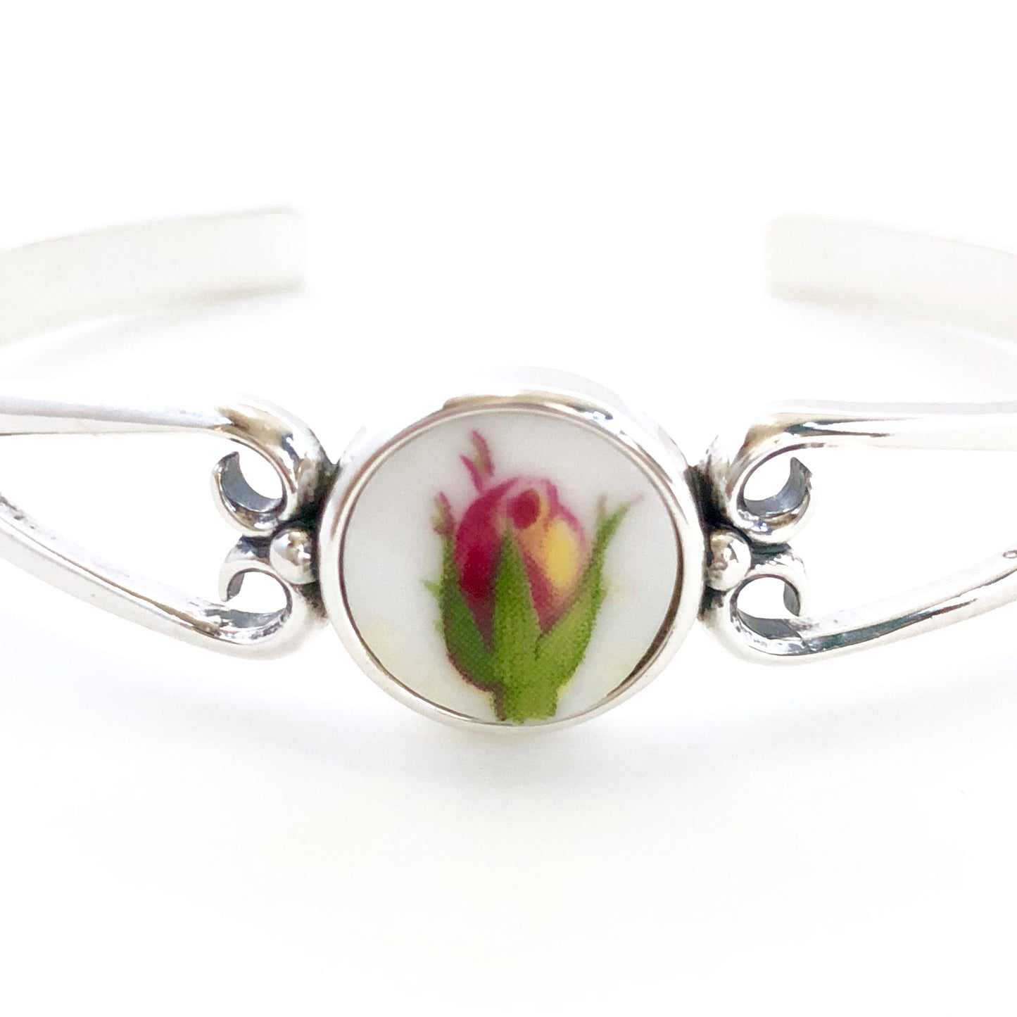 CUSTOM ORDER Silver Cuff China Bracelet, Broken China Jewelry, Custom Jewelry, Mom Gift, Unique Gift for Sister, Made From Your China