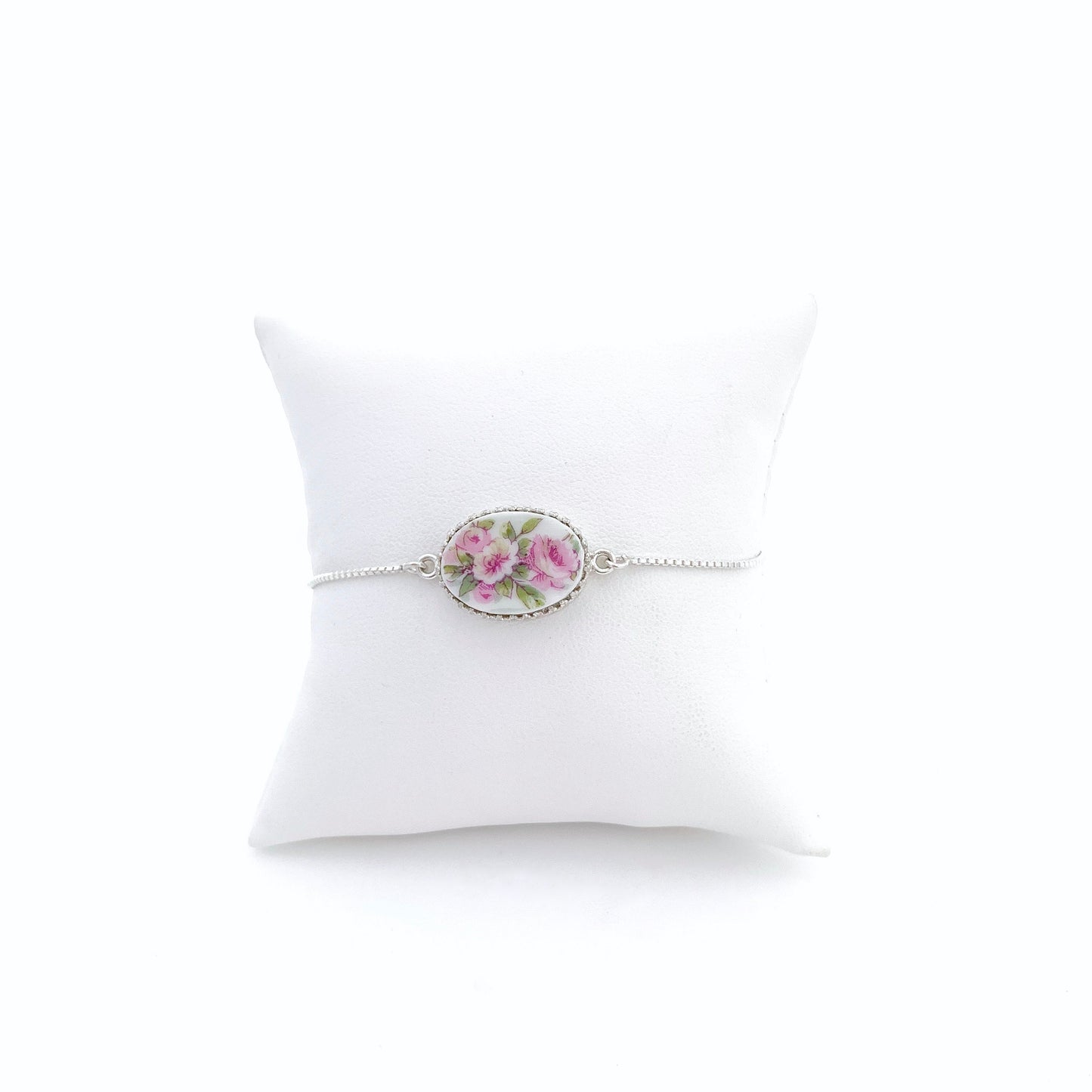 Limoges Pink Rose Bracelet