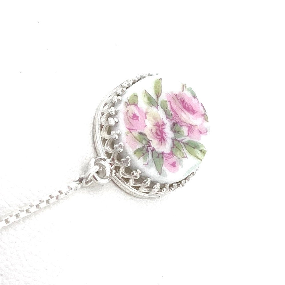 Limoges Pink Rose Bracelet