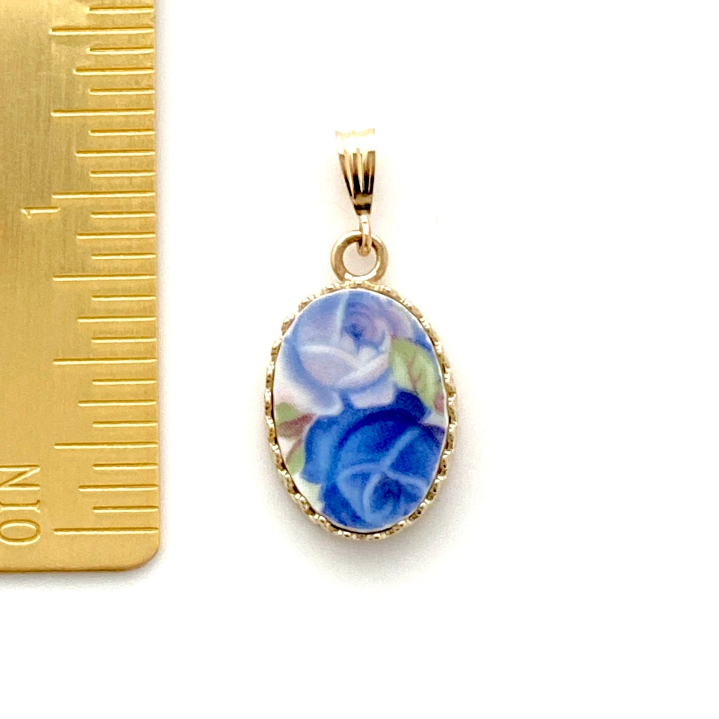 14k Solid Gold Moonlight Rose Pendant or Necklace