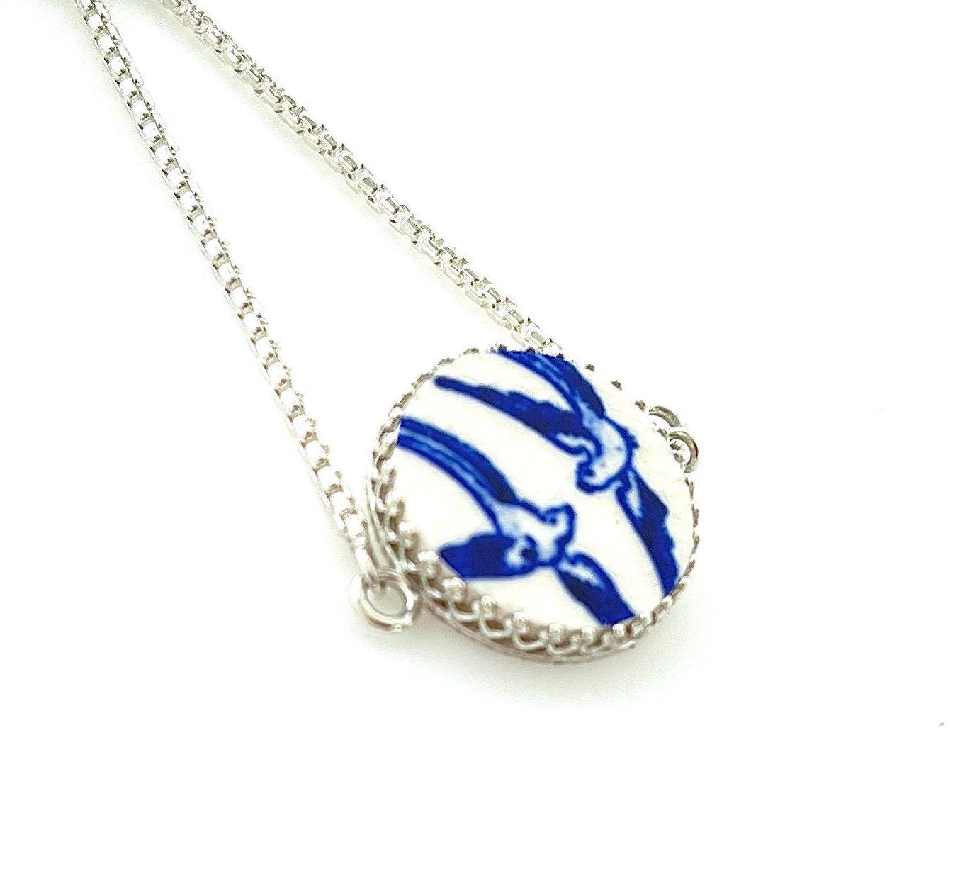 Blue Willow Love Birds Adjustable Bracelet