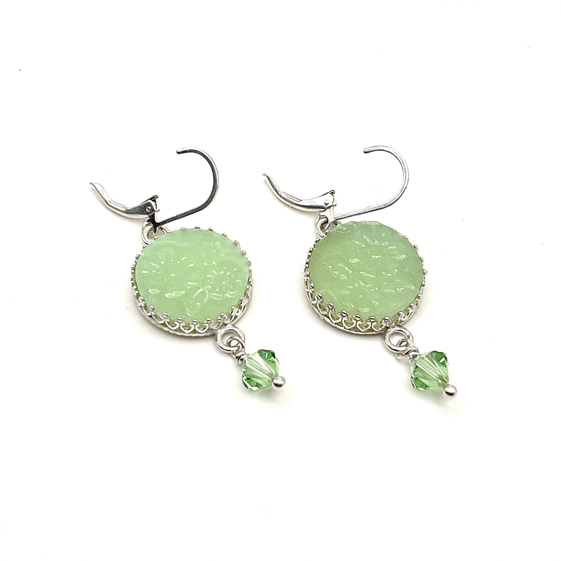 Alice Jadeite Fire King Earrings, Vintage Jadeite Plate, Jadeite Junkies, Broken China Jewelry