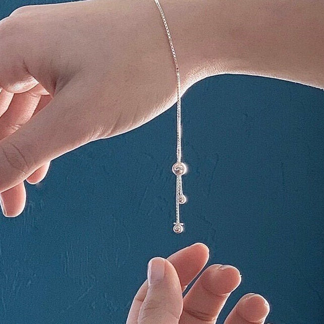 Adjustable Lily of the Valley Bolo Bracelet, Dainty Sterling Silver Bracelet, Unique Broken China Jewelry Gifts for Women, Handmade Jewelry