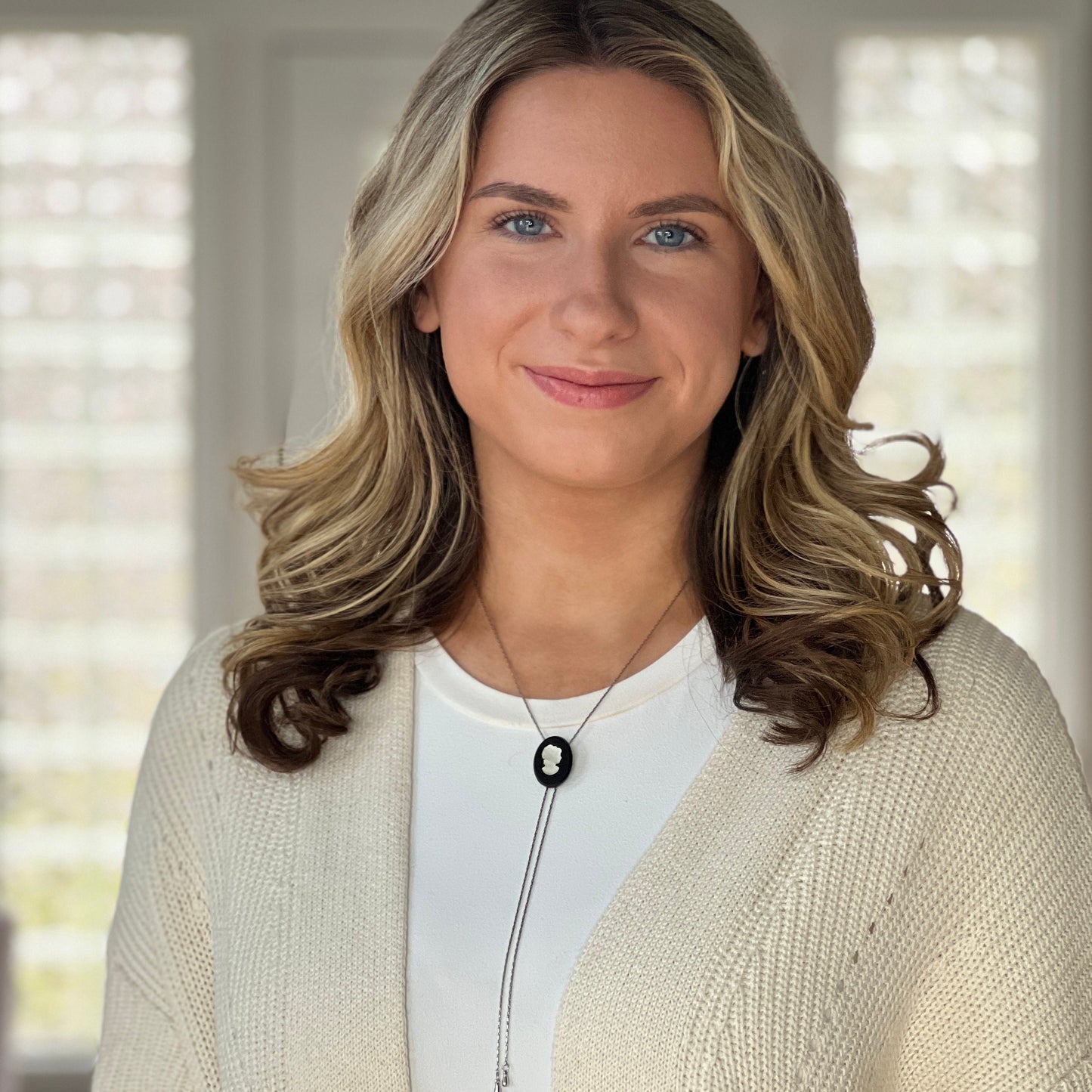 Vintage Black Glass Cameo Necklace, Adjustable Long Silver Necklace, Unique Gift for Her