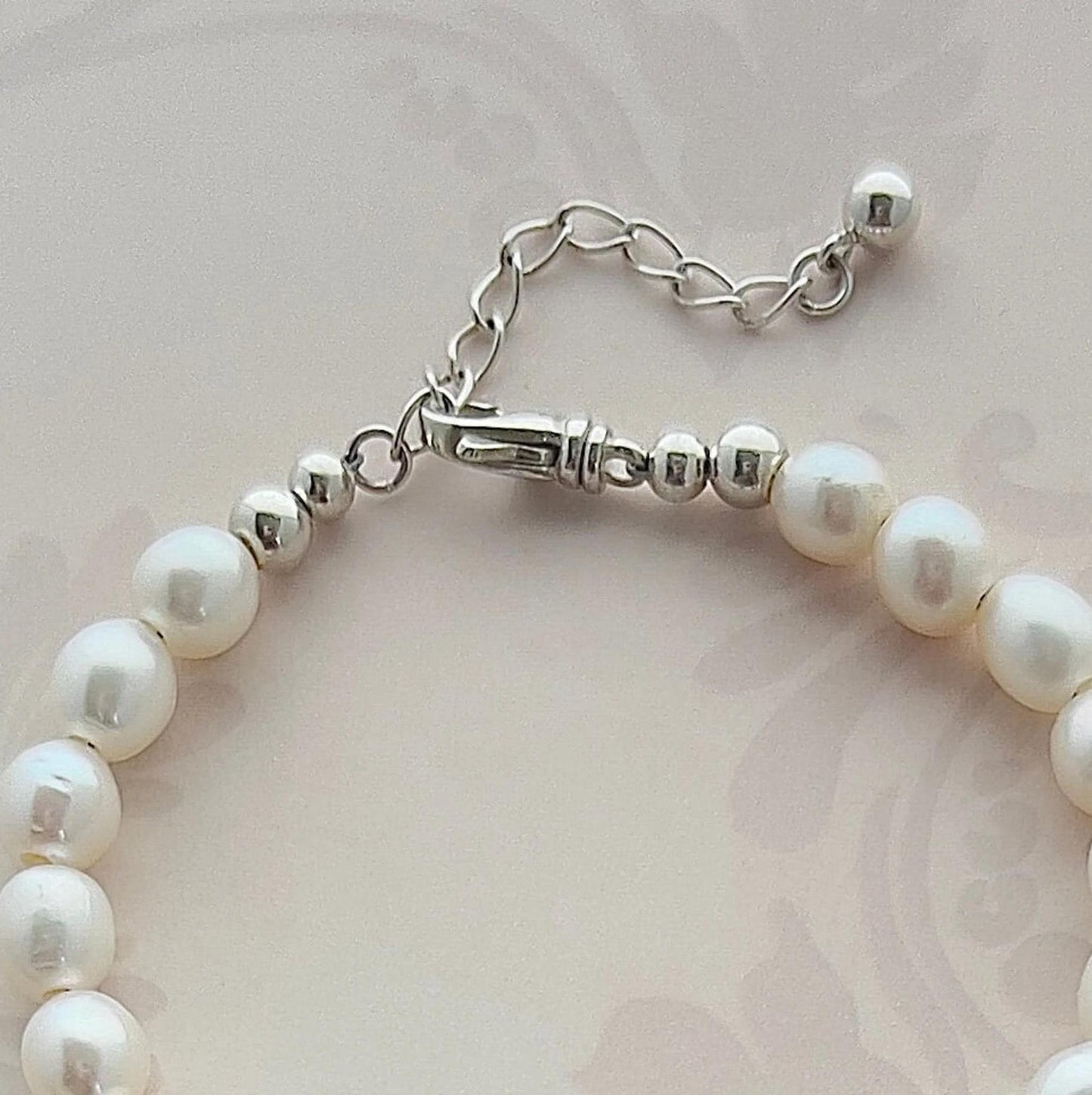 CUSTOM ORDER Freshwater Pearl China Charm Bracelet, Custom Broken China Family Jewelry Made From Your China, Jewelry Made From Dishes