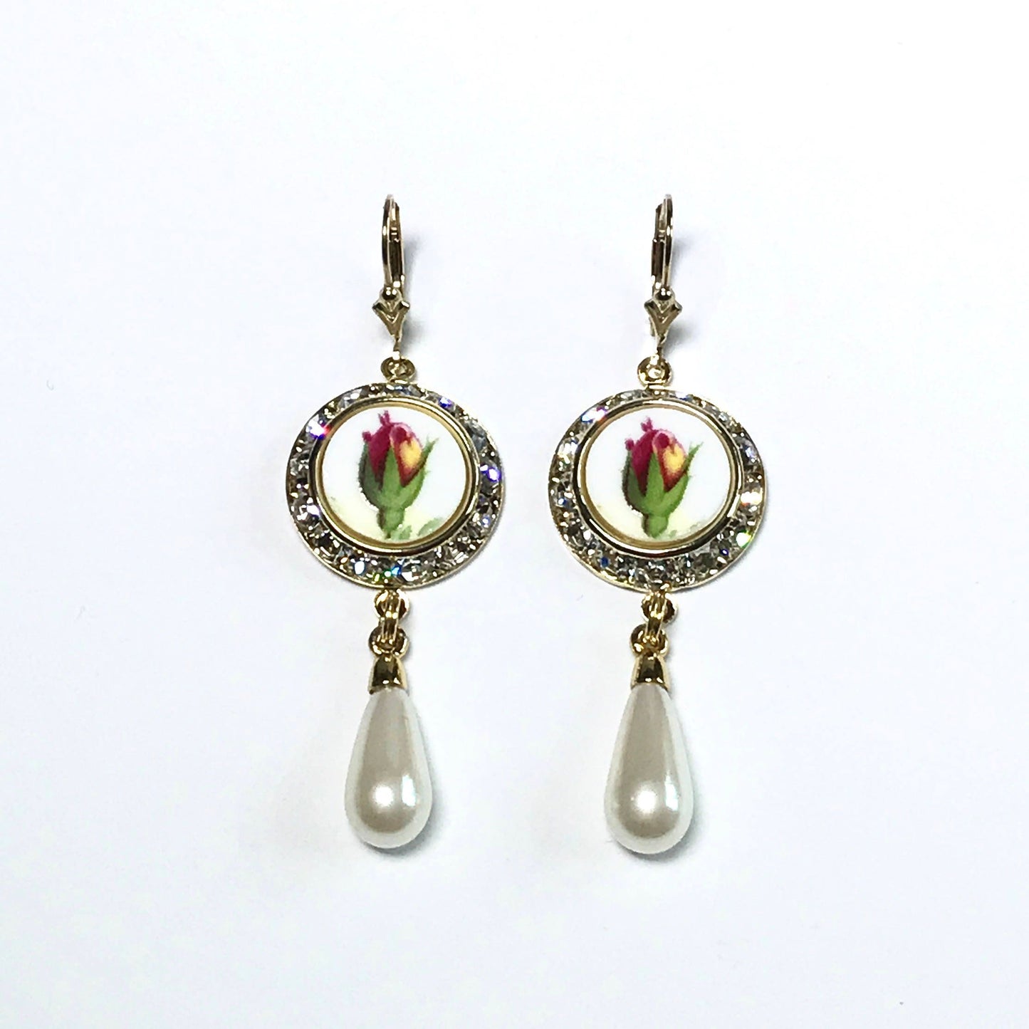 Gold Pearl Drop Earrings, Vintage Heirloom Cottagecore Pearl Jewelry, Wedding Bridal Wedding Gift