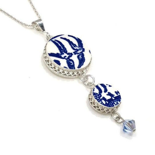 CUSTOM ORDER Double Pendant China Necklace