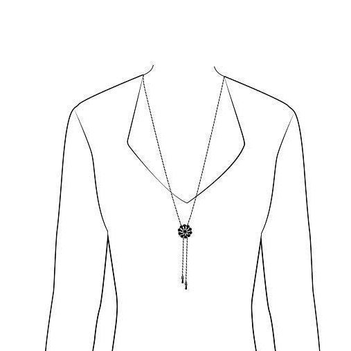 Christmas Tree Green Crystal Lariat Necklace, Adjustable Broken China Jewelry, Lenox Holiday Pattern