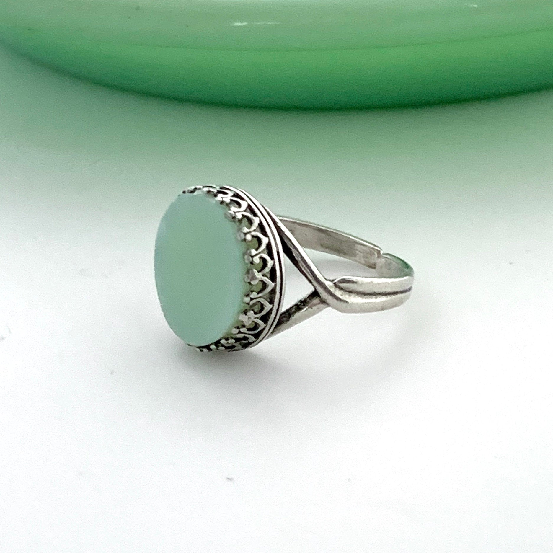 Jadeite Fire King Ring