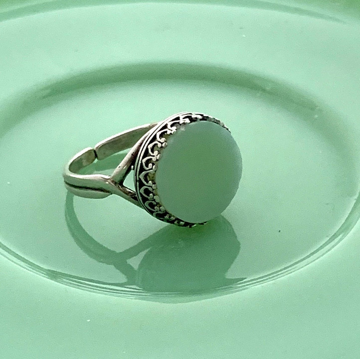 Jadeite Fire King Ring