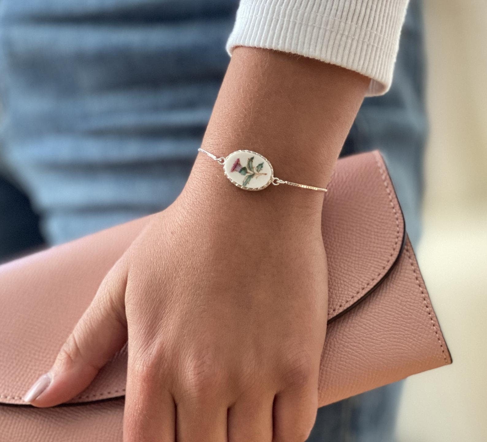 CUSTOM ORDER Dainty Adjustable China Bolo Bracelet