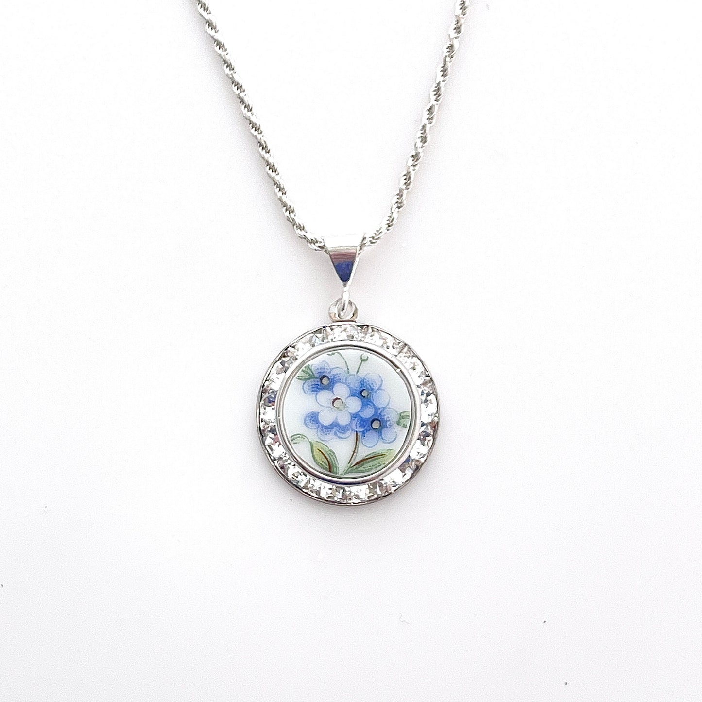 Dainty Forget Me Not Crystal Necklace