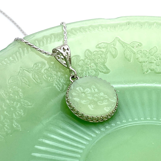 Fire King Alice Jadeite Jewelry Necklace