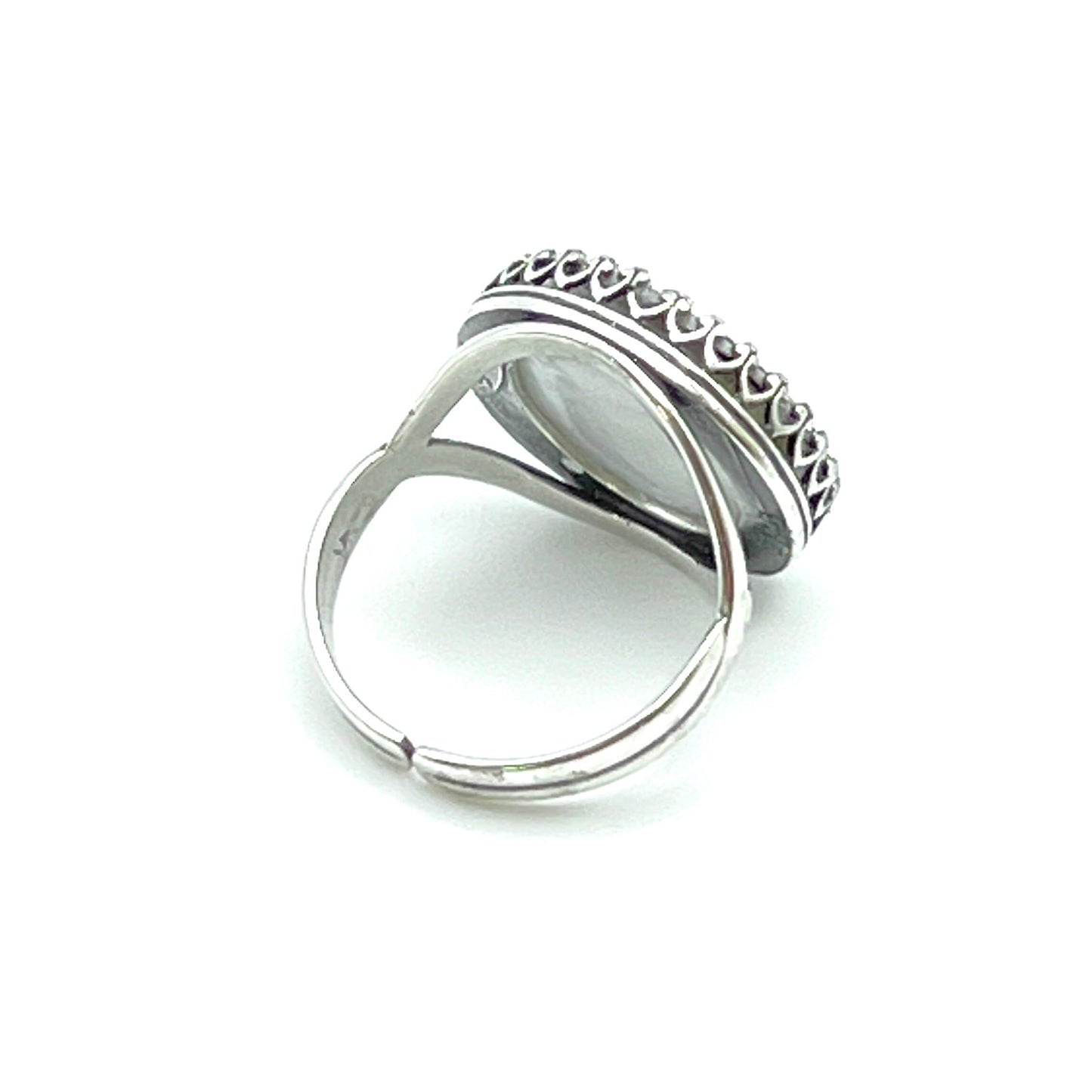 Blue Willow Love Birds, Silver Rings for Women, Broken China Jewelry, Romantic Anniversary Gift for Wife