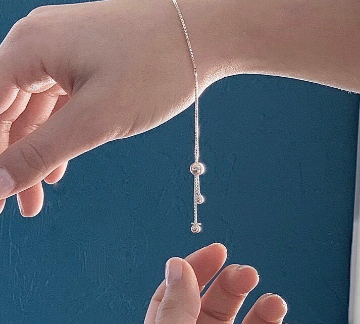 Mother of Pearl Bracelet, Bolo Bracelet, Dainty Adjustable Bracelet, Sterling Silver Bracelet, Unique Jewelry Gifts for Women