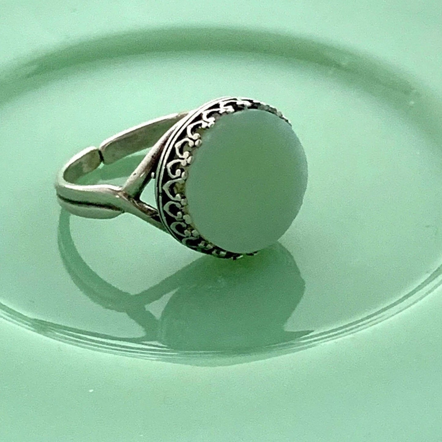 Jadeite Fire King Ring