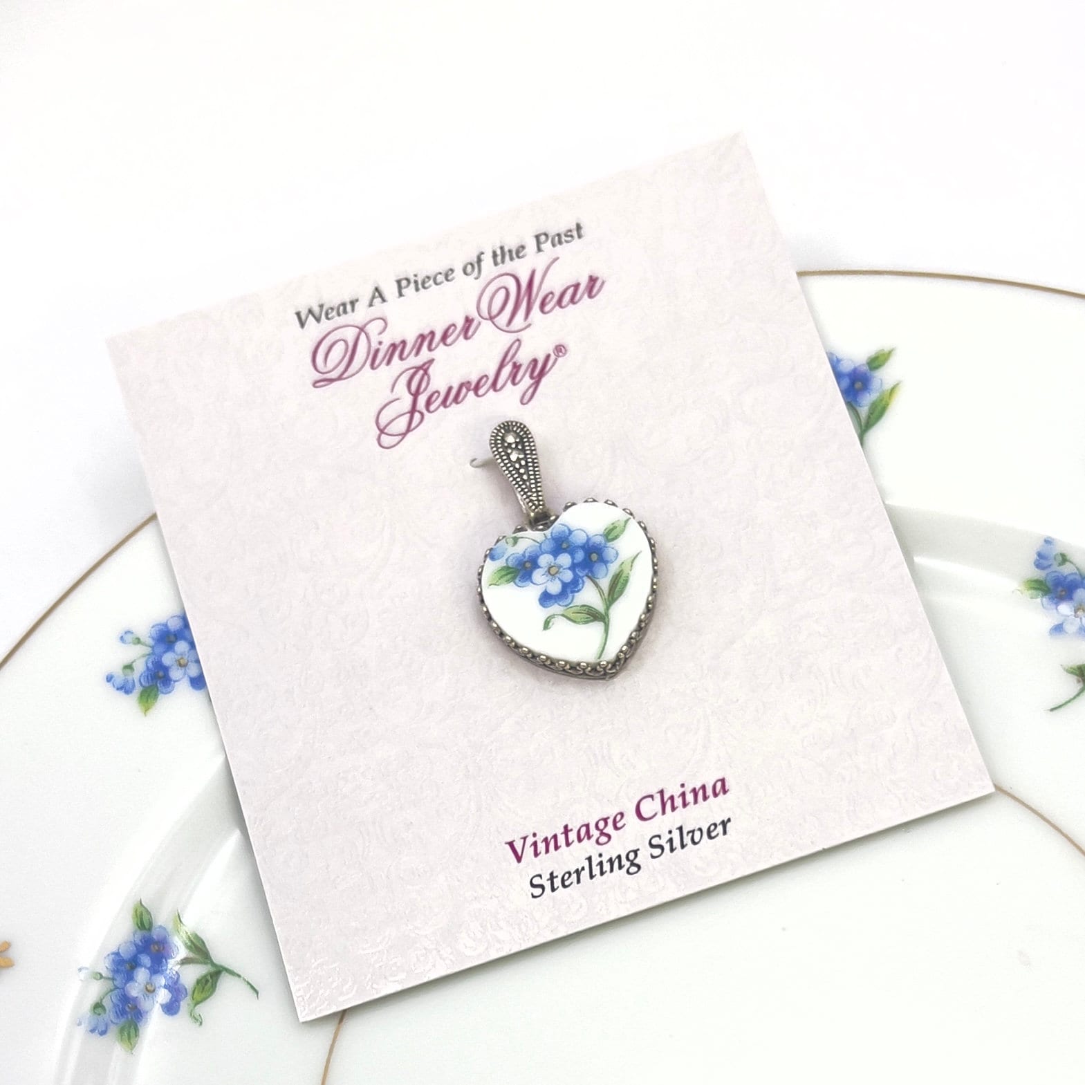 Forget Me Not Heart Necklace