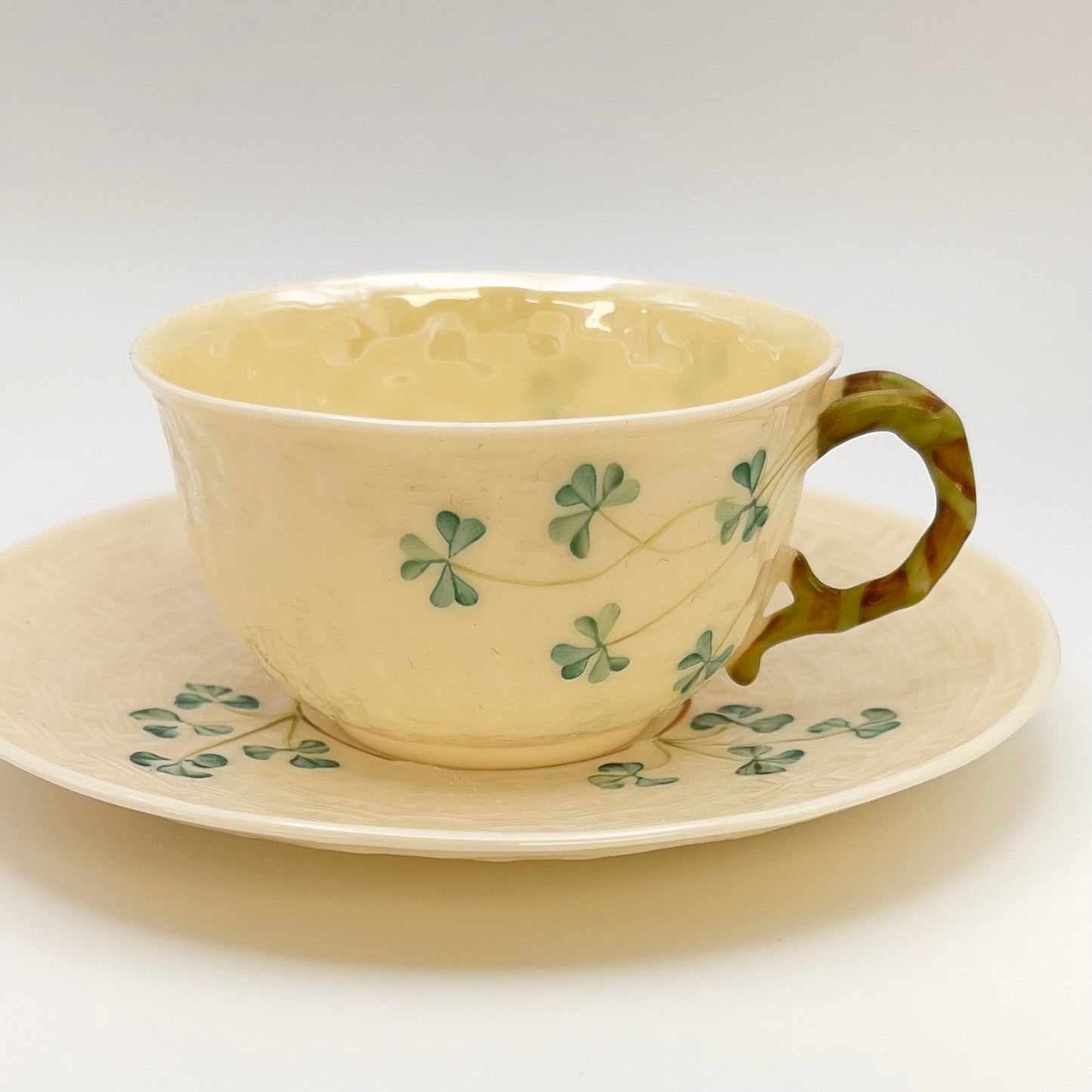 Celtic Christmas Earrings, Gold Crystal Dangle Earrings, Irish Belleek Broken China Jewelry, Unique Handmade Gift