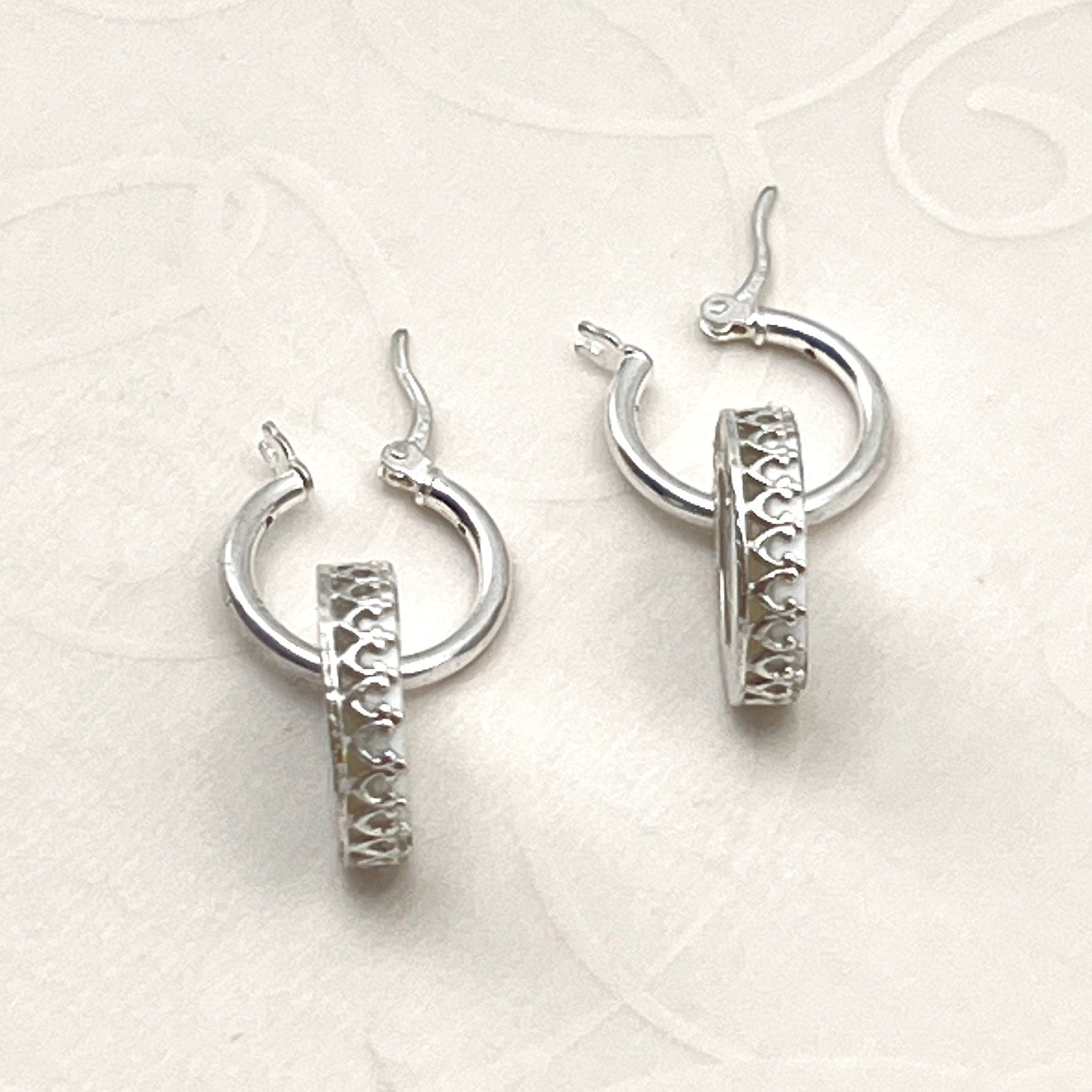 Dainty Irish Hoop Earrings, Vintage Belleek Broken China Jewelry, Celtic Gifts for Her