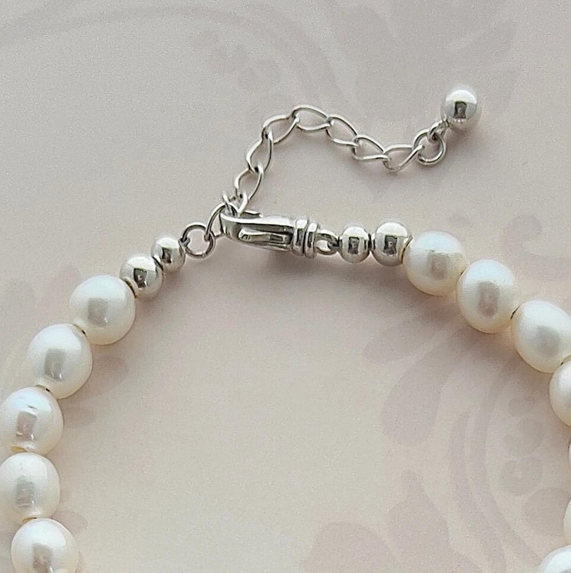 CUSTOM ORDER Freshwater Pearl Heart Charm Bracelet, Custom Memorial Broken China Jewelry, Family Jewelry, Made From Your China, Unique Gifts