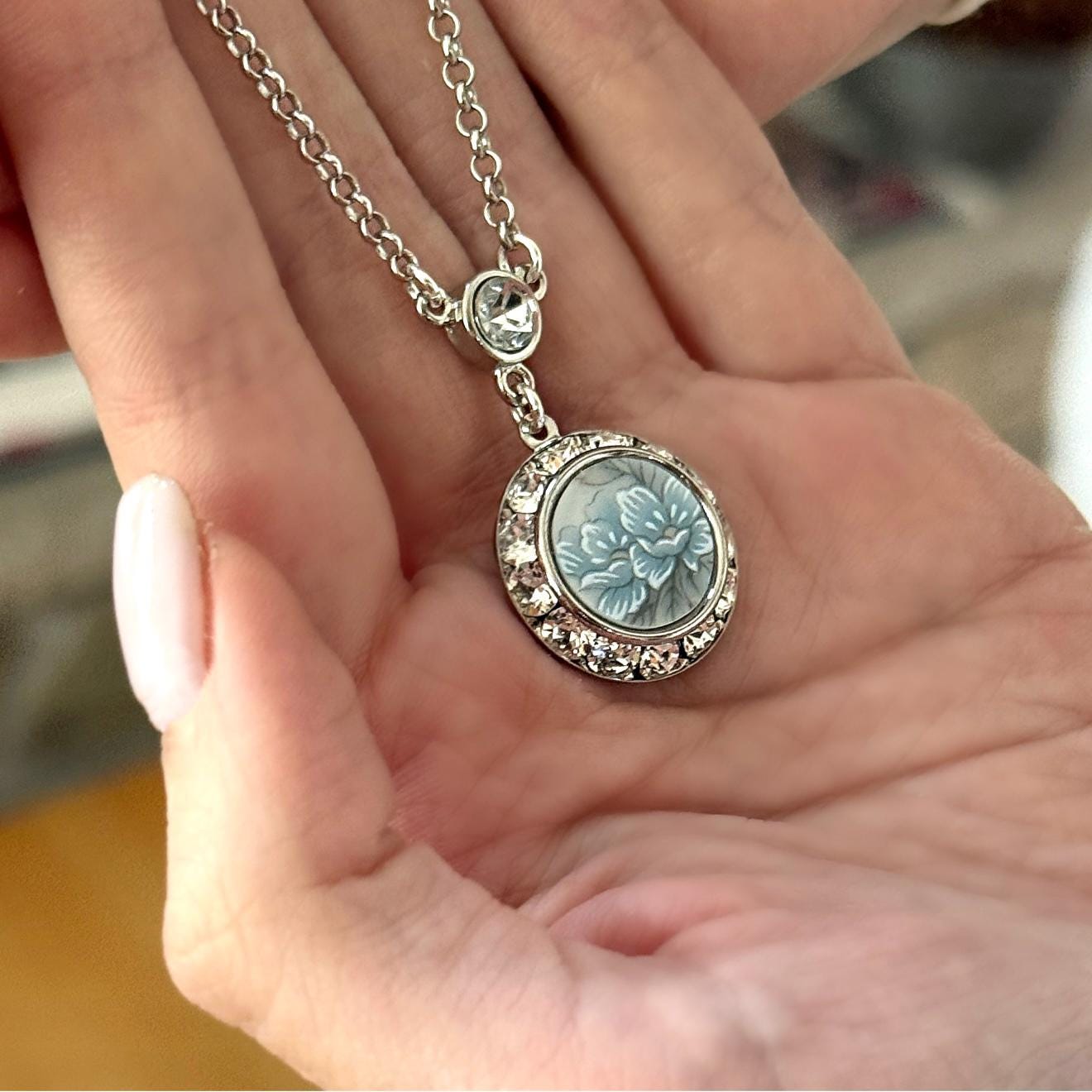 18th Wedding Anniversary Gifts for Wife, Crystal Broken China Jewelry, Vintage Japanese Porcelain