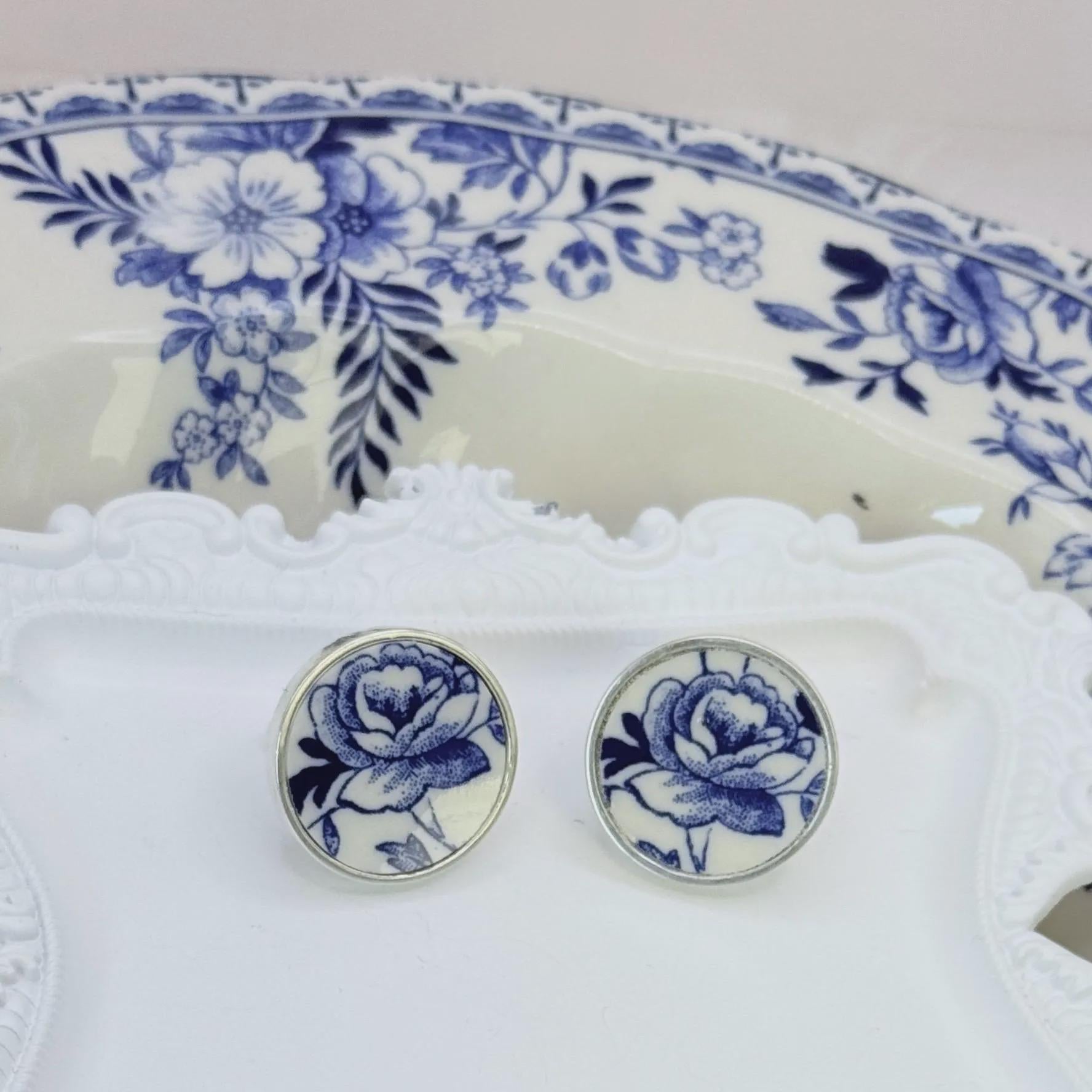 CUSTOM ORDER China Cufflinks Broken China Jewelry Cuff Links Made From Your China Memorial Jewelry Custom Jewelry