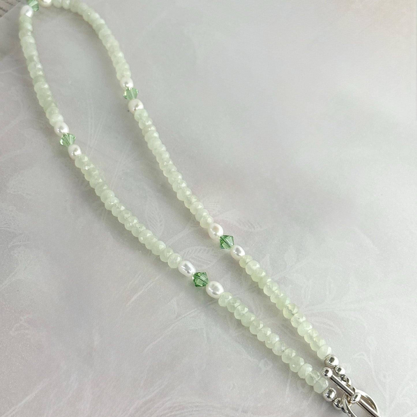 Butterfly Toggle Necklace, Vintage Porcelain Jewelry, 18th Anniversary Gifts for Wife, Jade Gemstone Statement Necklace