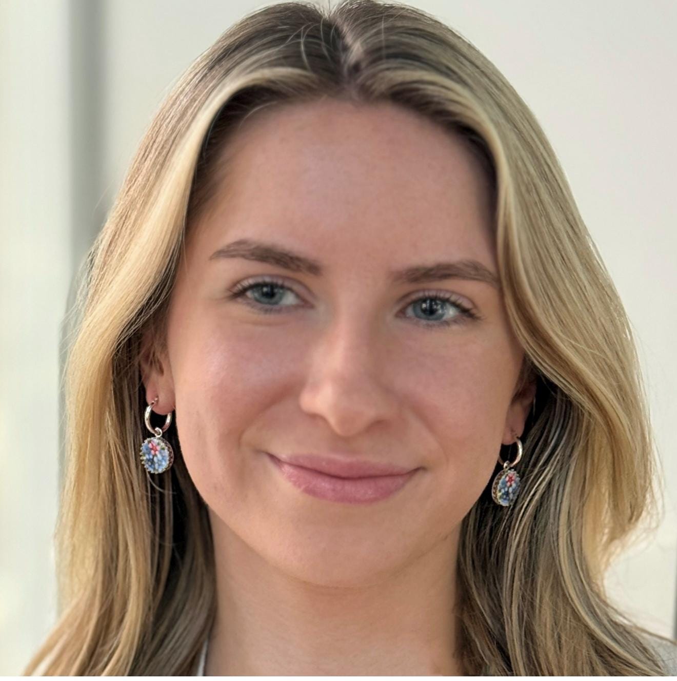 Romantic Forget Me Not Earrings, 20th Anniversary Gift for Wife, Vintage Broken China Jewelry, Sterling Silver Hoop Flower Earrings