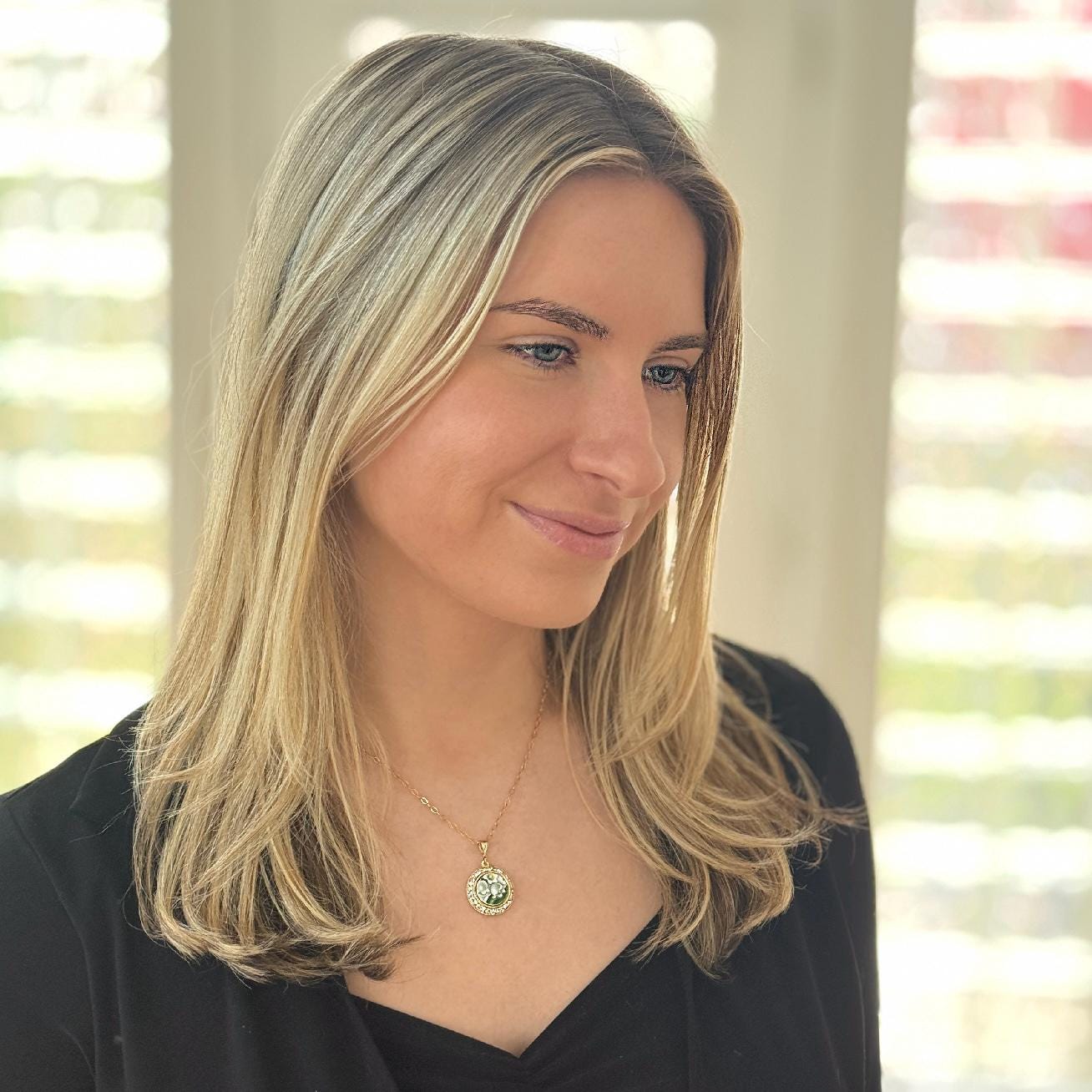 Lily of the Valley Necklace, 20th Wedding Anniversary Gift for Wife, Gold Crystal Broken China Jewelry