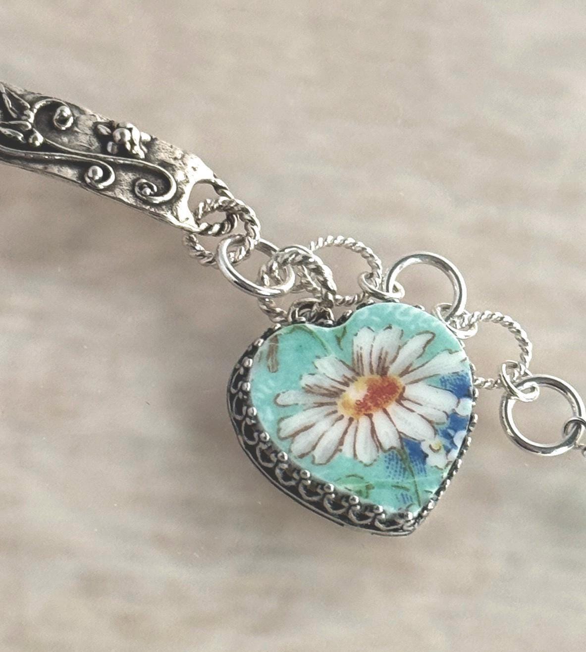 Daisy China Turquoise Bracelet, Unique 18th and 20th Anniversary Gift for Wife