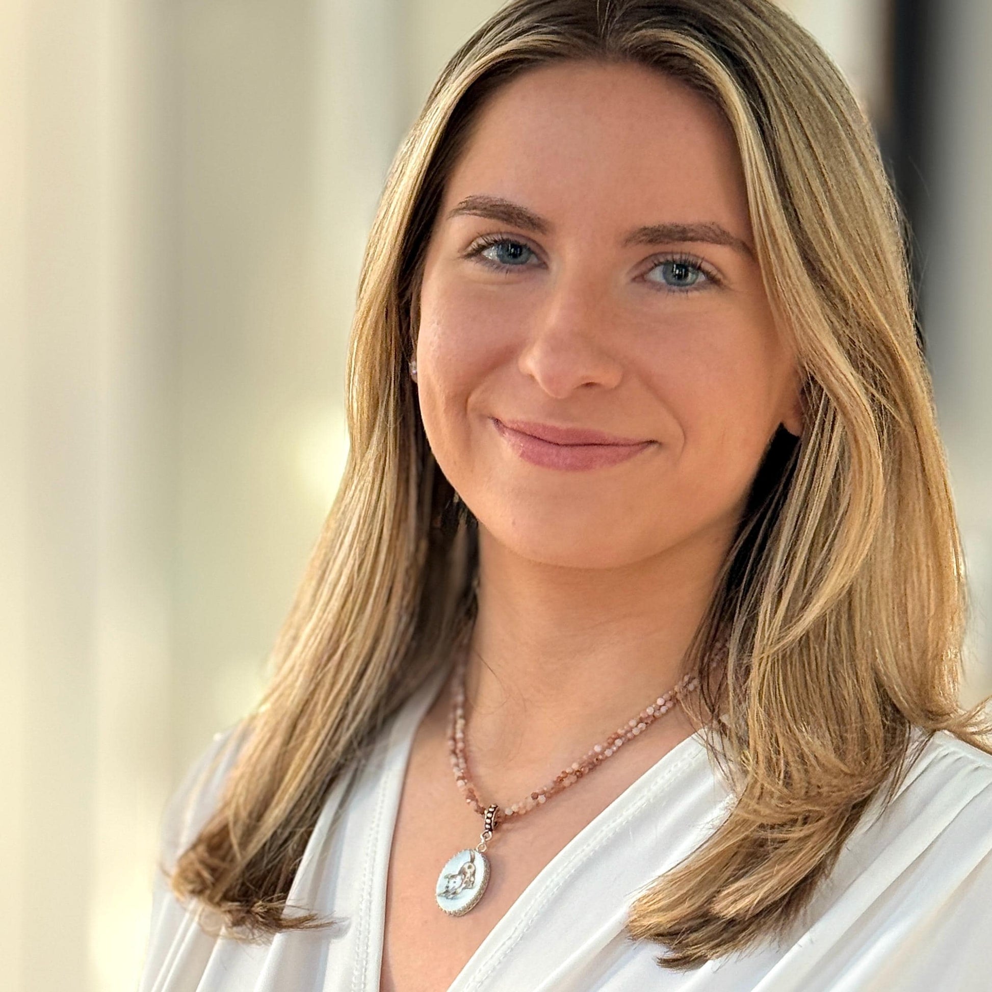 Dog Necklace, Sweet Puppy Dog Playing in the Snow, Broken China Jewelry