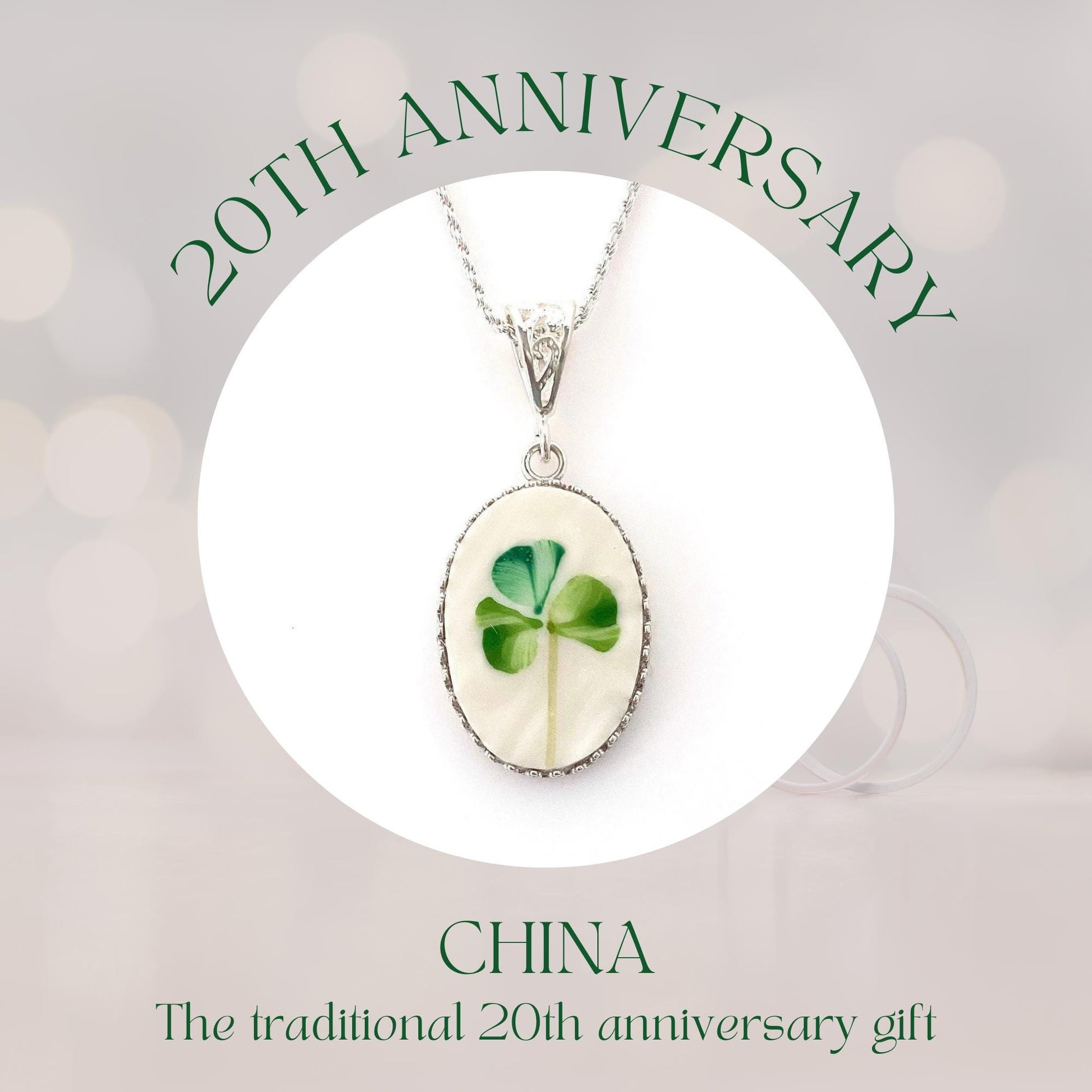 Celtic Necklace, Irish Broken China Jewelry, 20th Anniversary Gift for Wife, Sterling Silver, Repurposed Belleek China Gifts for Her