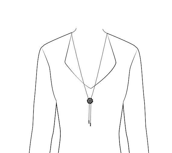 Italian Pottery Lariat Necklace, Unique Jewelry Gifts from Italy, Gifts for Women