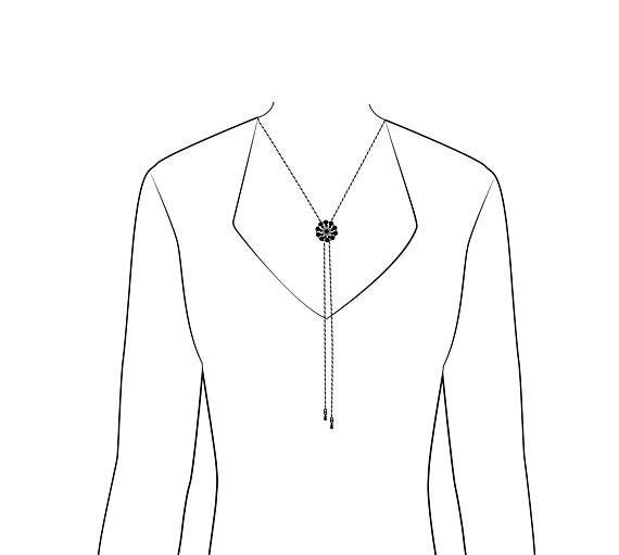 Italian Pottery Lariat Necklace, Unique Jewelry Gifts from Italy, Gifts for Women