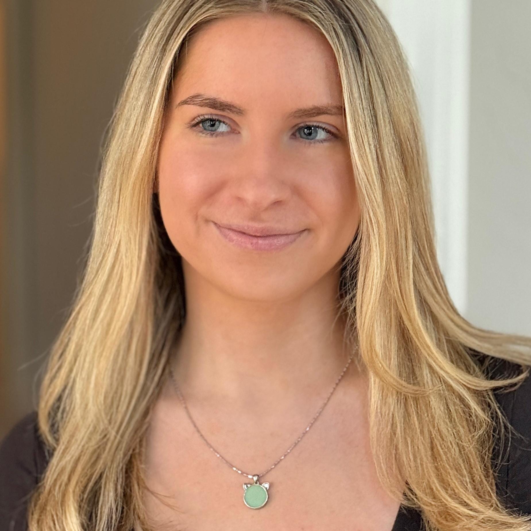 Fire King Jadeite Cat Necklace, Depression Glass, Cat Jewelry, Gift for Cat Lover or Cat Mom