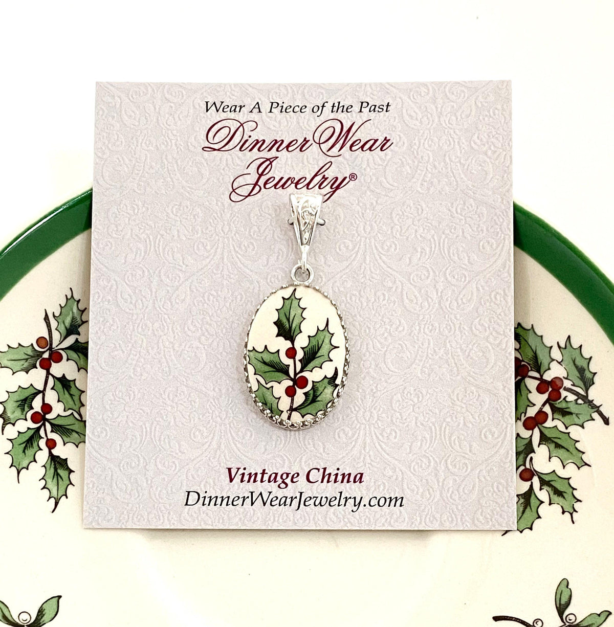 Christmas Necklace, Spode Christmas Tree China, Unique Christmas Gifts for Wife