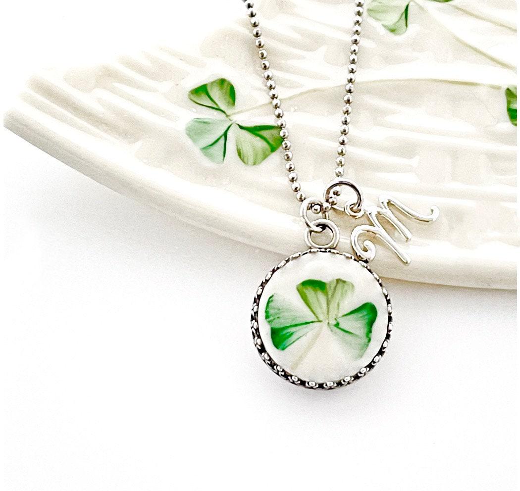 Adjustable Repurposed Belleek Irish China Necklace, Dainty Initial Necklace, Broken China Jewelry, Personalized Celtic Gifts for Women