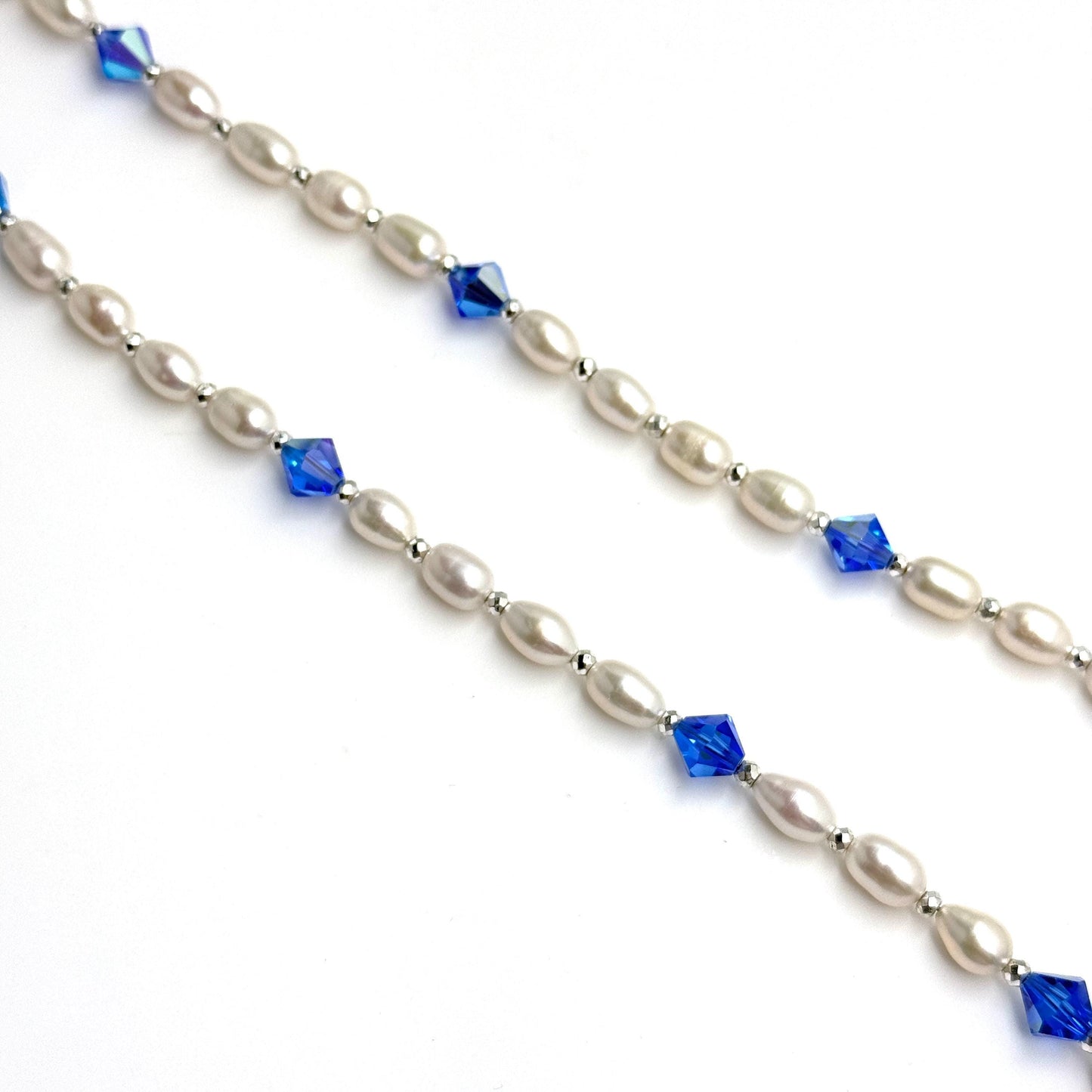 Pearl Wrap Bracelet, Spode Italian Blue China Jewelry Gift