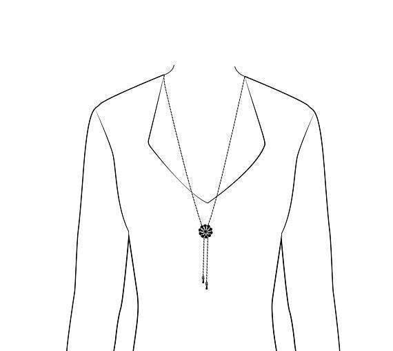 Adjustable China Rose Lariat, Long Crystal Necklace, Unique Jewelry Gifts for Her