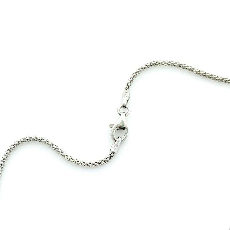 18th Wedding Anniversary Gift for Wife, Antique Hand Painted Porcelain Button Necklace, Marcasite Jewelry, Sterling Silver