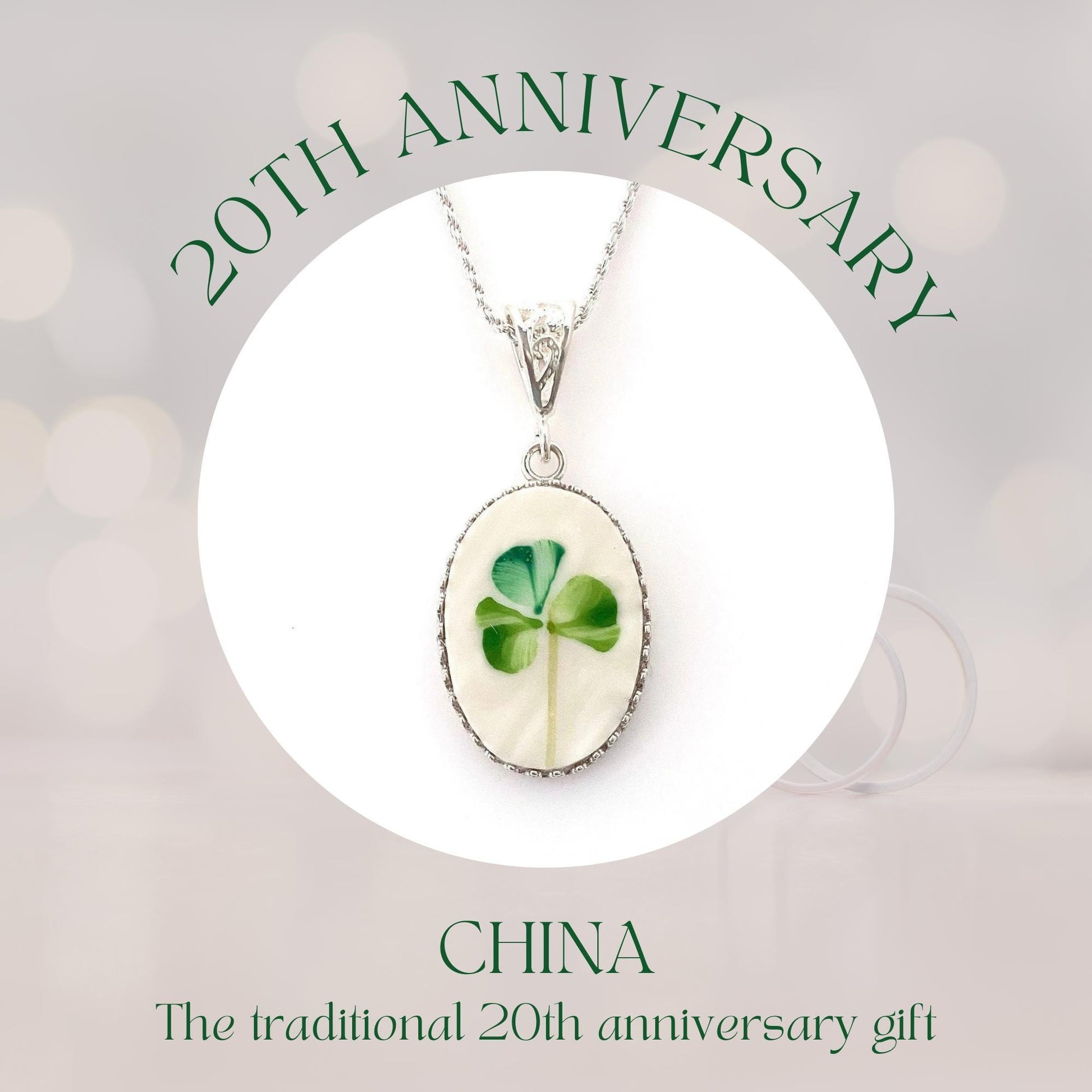 Celtic Necklace, Irish Broken China Jewelry, 20th Anniversary Gift for Wife, Sterling Silver, Repurposed Belleek China Gifts for Her