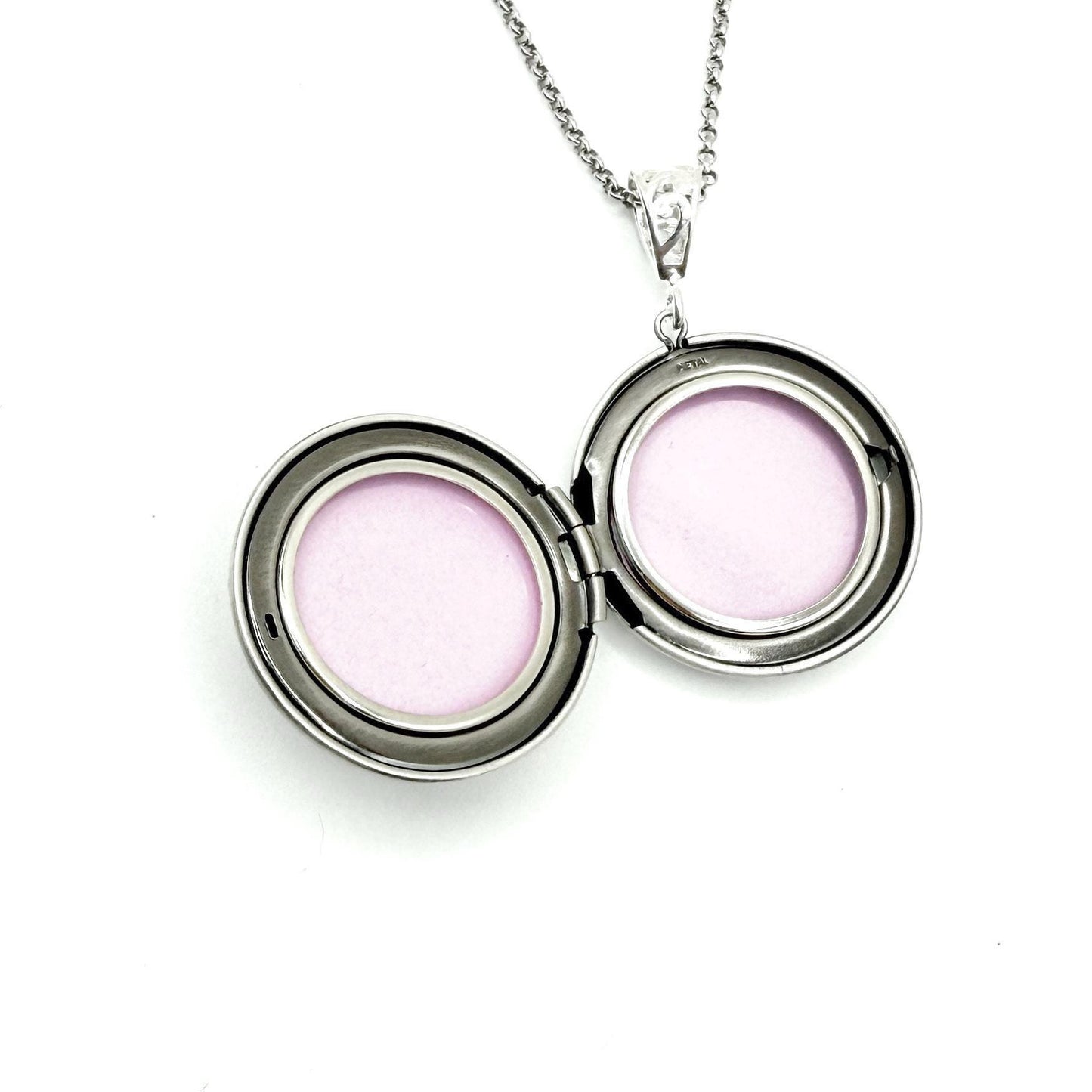 Mothers Day Gifts for Mom, Winnie the Pooh Locket Necklace, Sterling Silver Photo Locket, Broken China Jewelry
