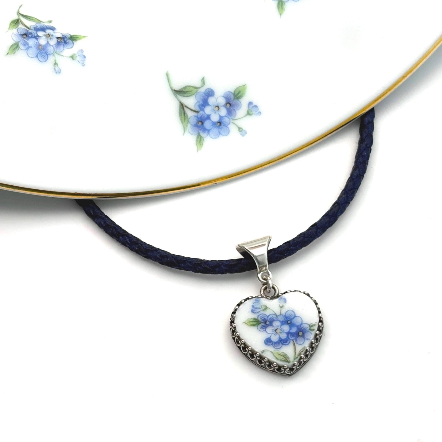 Cotton 2nd Anniversary Heart Necklace, Romantic Everyday Anniversary Jewelry, Wife Keepsake Sentimental Gift