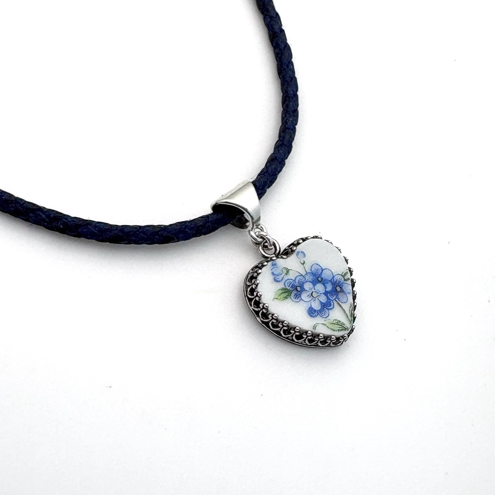 Cotton 2nd Anniversary Heart Necklace, Romantic Everyday Anniversary Jewelry, Wife Keepsake Sentimental Gift