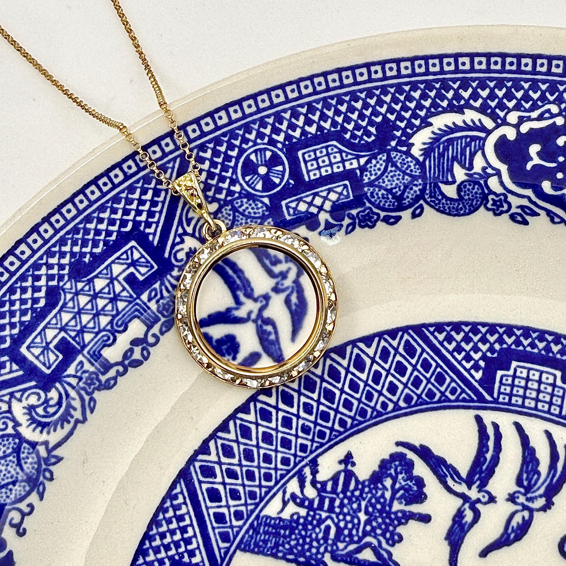 Gold Jewelry Gift Set, Romantic 20th Anniversary Gift for Wife, Love Birds Necklace and or Pearl Bracelet, Broken China Jewelry