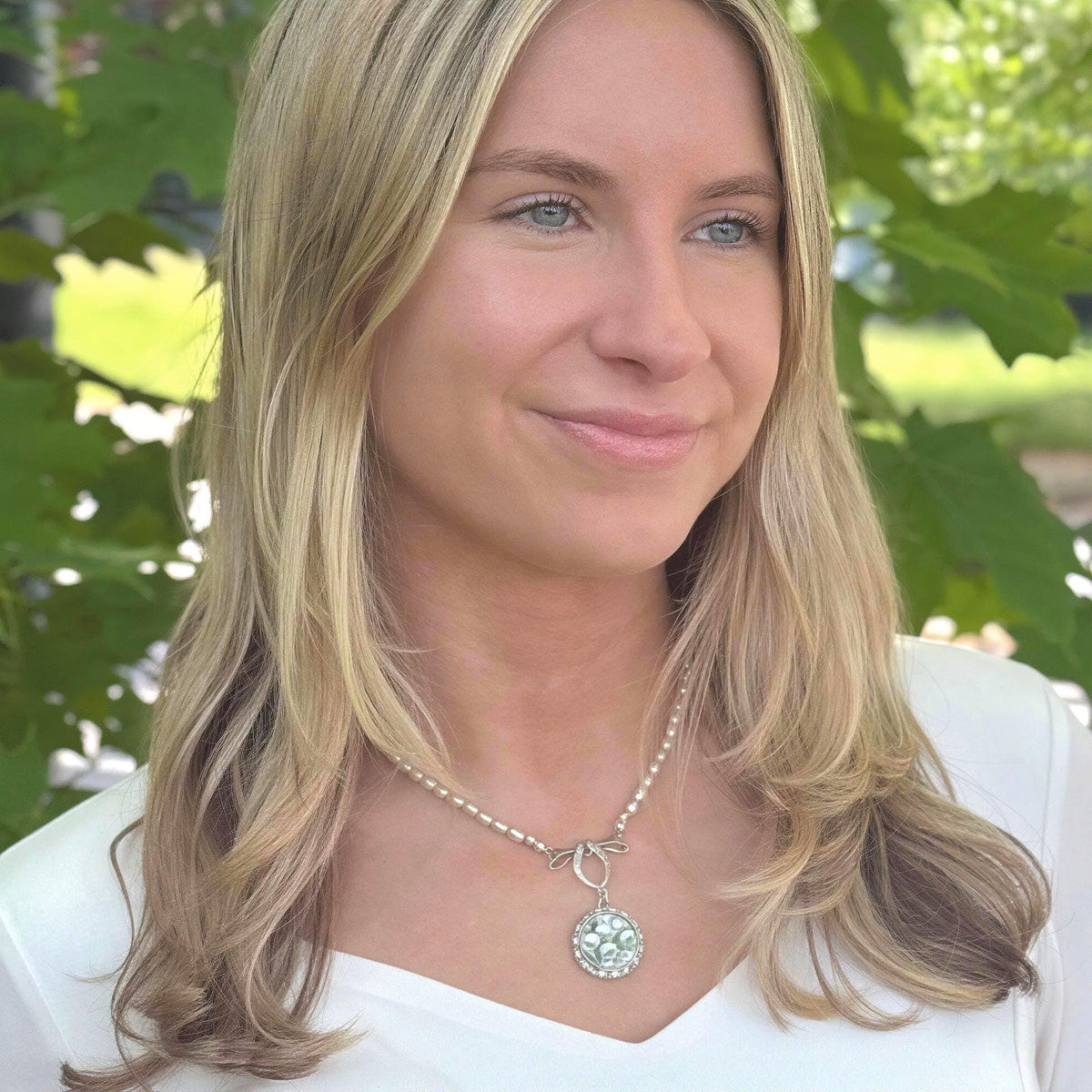 Lily Of The Valley Handmade Pearl Necklace, Cottageore Jewelry, Wedding Anniversary Gift