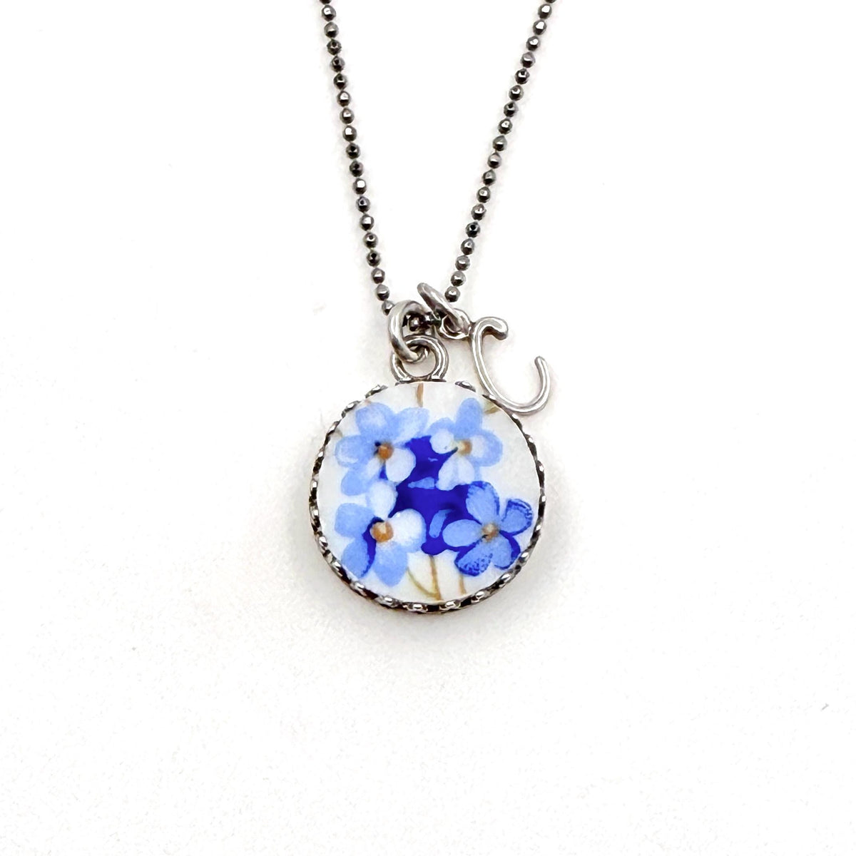 Personalized Gifts for Her, Adjustable Forget Me Not Initial Necklace, Love and Friendship