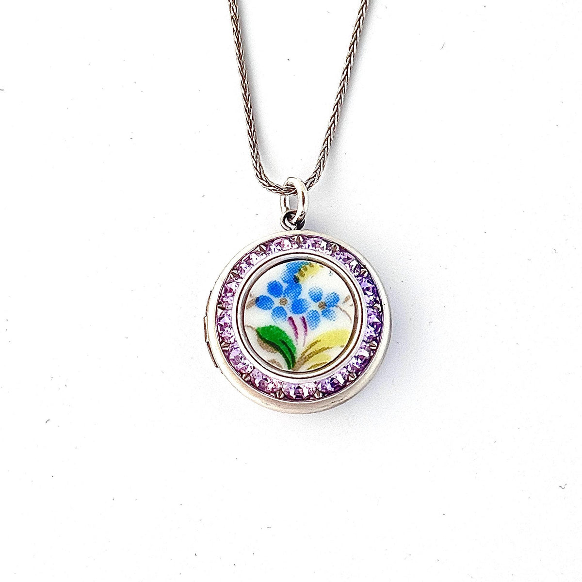 Forget Me Not Locket Necklace, Anniversary Gifts for Love and Friendship, Personalized Locket Jewelry