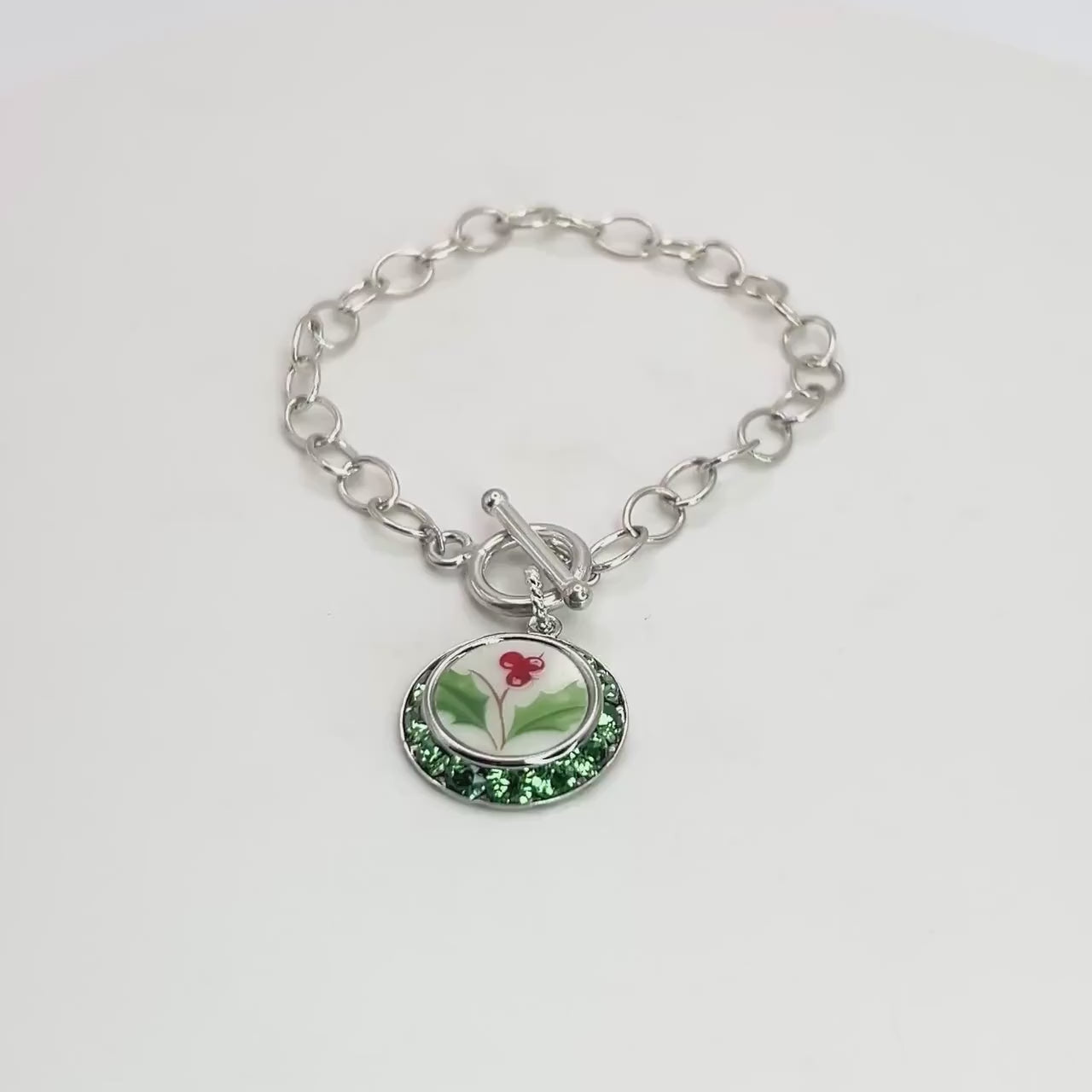 Lenox Holiday Christmas Charm Bracelet, Sterling Silver Chain Jewelry