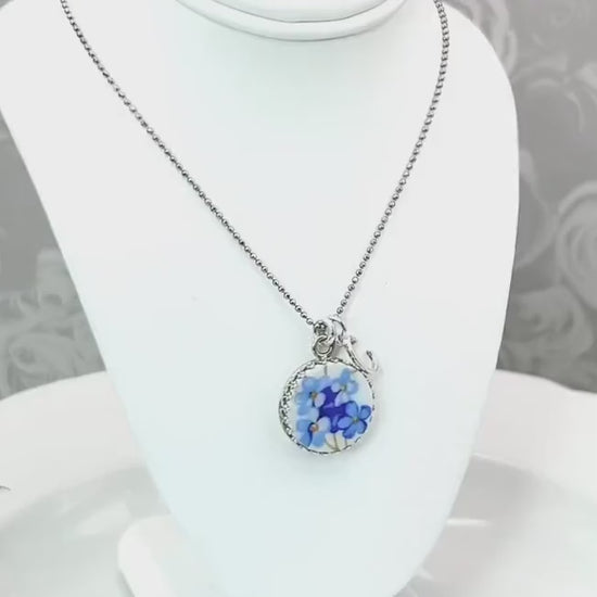 Personalized Gifts for Her, Adjustable Forget Me Not Initial Necklace, Love and Friendship
